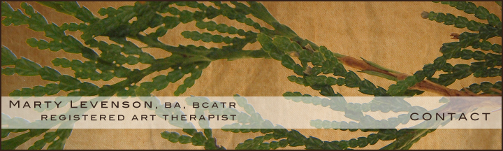 Marty Levenson's Bowen Island Art Therapy: contact information for art therapy on Bowen Island, BC